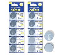 Blinkspower CR2032 Lithium 3V Coin Cell Batteries 10 Pack, Long Lasting 240mAh, Child-Safe Bitter Coating, Reliable for AirTag, Car Key Fob