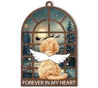 BlinkWishes Poodle Dog Christmas Ornament, for Poodle Owner, Poodle Lover, Dog Mom Dad, Poodle Memorial Ornament Gift for Loss of Dog Tree Decor