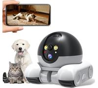 Blinky Bot,Pet Camera Home Security,Blinky Bot Pro Smart Robot Camera On Wheels,Dual-Lens Mobile Pet Cameras With App Control,2 Way Audio (4G)