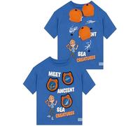 Blippi Boys T Shirt, Natural History Museum Short Sleeve Sea Creatures’ Boys’ T-Shirts, Fun Clothes for Kids, Blue 4-5 Years