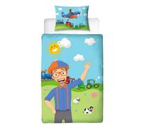 Blippi Digger Adventure & Farm Fun Reversible Duvet Set | Size: Single Blippi Multicolor Single