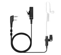 BLISCENTLY Covert Tube Walkie Talkie Earpiece Compatible with Kenwood KPG and TH, Retevis, BaoFen, WOUXUN, PUXING and WEIERWEI Walkie Talkie Big PTT Mic 2Wire 2Pin Earpiece Kit,Black