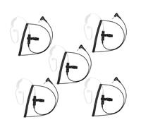 BLISCENTLY Set of 5 Acoustic Tube Hearing Aid for 2-Way Radio3.5MM with Clear Acoustic Coil Tube Earphone Kit for Mics Jacks Black