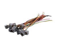 Blisfulhoks 10 Pcs 616E 4P4C RJ9 Female Telephone Connector Adapter w 4 Wires 8cm