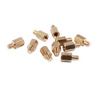 Blisfulhoks 10 Pcs PC PCB Motherboard Brass Standoff Hexagonal Spacer M3 6+4mm