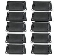 Blisfulhoks 10Pcs 9V Battery Box/Holder/Case Compartment Cover with 9 Volt Battery Clip for Guitar Pickup Replacement Accessory