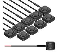 Blisfulhoks 10Pcs Rocker Switches, Momentary Push Button Switch -Mount on/Off Horn Buttons for 12V/24V Industrial Control