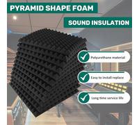 Blisfulhoks 12 Pack Pyramid Shape Soundproof Foam Sound Proof Padding Treatment Panel for Insulation