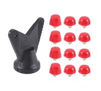 Blisfulhoks 12Pcs Football Shoe Spikes Soccer Boot Cleats M5 Threading Screw 7mm 10mm Anti Slip Replacement Studs Red