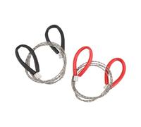 Blisfulhoks 2 Pack PVC Pipe Cable Saw Stainless Steel Wire Saw Hand Pocket String Rope Saw Emergency Survival Wire Saw Cutting Tool Metal Red + Black Firm and Strong