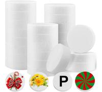 Blisfulhoks 3 Inch Foam Circles for Crafts, 24 Pack 1 Inch Thick Polystyrene Round Foam Discs for DIY Projects, Cakes, Decorations