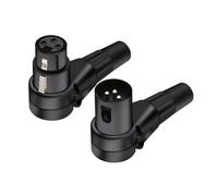 Blisfulhoks 3 Pin Right Angle XLR Connector Male Female XLR 3Pin Socket Microphone Plug Audio Cable Amplificador de Audio