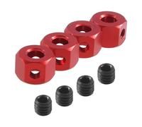 Blisfulhoks 4PCS 5mm to 12mm Metal Combiner Wheel Hub Hex Adapter for D12 C14 C24 B14 B16 MN D90 D91 RC Car Upgrade Parts,Red