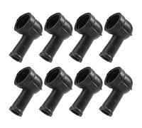 Blisfulhoks 8 Pcs 15mm x 8mm Black Smoking Pipe Shaped PVC Battery Terminal Insulating Covers Boots