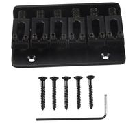 Blisfulhoks Black 6 string Fixed Hard Tail Guitar Bridge For Guitar