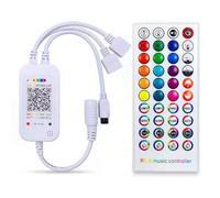 Blisfulhoks Bluetooth LED Controller+40 Keys Remote Control APP Control and Music Sync RGB DC5-24V for 5050 3528 RGB LED Light