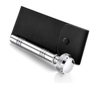 Blisfulhoks Christian Pocket Holy Water Sprinkler with Leather Carrying Case Religious Pocket Stainless Steel Holy Water Container