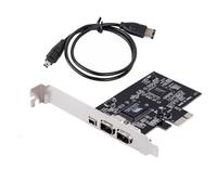Blisfulhoks PCI-E Express Card, 1394a IEEE 1394b Controller Card Cable, High Speed Data Transfer, Video Editing, Audio Recording Easy Install