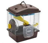 Blisfulhoks Pet Cage Hamster Cottage with Transparent Skylight Double Layer House for Hamster Golden Hamster Pet Coffe