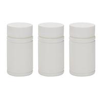 Blisfulhoks Plastic Empty Medicine Bottles Pill Tablet Container Holder 3pcs White