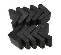 Blisfulhoks Rubber L Shaped Angle Iron Foot Pads Covers 10 Pcs Black