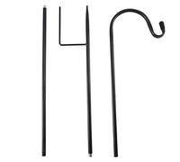 Blisfulhoks Shepherd Hooks Rust Garden Stake Outdoor Metal Plant Stand Hanger Bird Feeder Pole 120X10X1cm