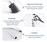 Blisfulhoks Snare Drum Stand,Concert Snare Drum Stands Adjustable Snare Stand Double Braced for 8inch-14inch Drums,Steel Tongue Drum