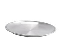 Blisfulhoks Stainless Steel Bone Spitting Dish Silver Shallow Tray Metal Dining Disc Round Plate 20cm