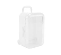 Blisfulhoks White mini roller travel suitcase candy box personality wedding candy box luggage trolley case candy toy small storage box