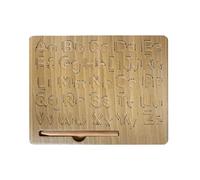 Blisfulhoks Wooden Alphabet Tracing Board Double-Sided Letter Practice Tool Educational Toy for Preschool Learn to Write ABC for 3-5 Years Old