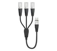 Blisfulhoks Y Adapter Cable, 3Pin XLR Female to 3 Male Splitter, for Mixer Microphone 3 Way XLR Splitter Cable