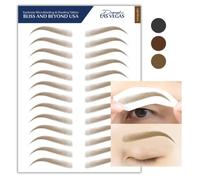 Bliss and Beyond USA | Microblading & Shading Tattoo | A combination of hair stoke and powdered brows | Non-toxic | Vegan friendly (Dramatic Las Vegas, Light Brown)