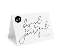 Bliss Collections Beyond Grateful Thank You Cards with Envelopes, Pack of 25, 102 x 152 mm Folded, Tented, Bulk, Perfect for: Wedding, Bridal Shower, Baby Shower, Birthday, or just to say thanks!