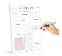 Bliss Collections Daily Planner with 50 Undated 210 x 297 mm Tear-Off Sheets - You've Got This Calendar, Organizer, Scheduler, Productivity Tracker for Organizing Goals, Tasks, Notes, To Do Lists