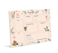 Bliss Collections Daily Planner with 50 Undated 210 x 297 Tear-Off Sheets - Balanced Self-Care Calendar, Organiser, Scheduler, Productivity Tracker for Organising Goals, Tasks, Notes, to Do Lists