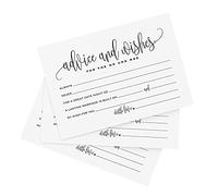 Bliss Collections Mad Libs Advice and Wishes Cards for The New Mr and Mrs, Bride and Groom, Newlyweds, Wedding Reception Decorations, Bridal Shower, Pack of 50 Cards, 102 x 152 mm