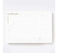 Bliss Collections Monthly Planner 297 x 420 with 18 Undated Tear-Off Sheets - Essential Calendar, Organiser, Scheduler, Productivity Tracker for Organising Goals, Tasks, Ideas, Notes, To Do Lists