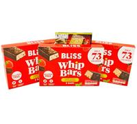 Bliss Dark Chocolate & Raspberry Whip Bars 3 x 5 Pack (15 Bars) - Low Calorie Snack Bars, High Fibre, Gluten Free, Vegetarian, 77 Calories Per Bar + KitchenFella Top 10 Movie Night Treats Postcard