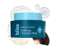 Bliss Drench & Quench Hydrating Overnight Collagen Mask with Hyaluronic Acid - Elasticity & Hydration Face Treatment for Glowing Skin