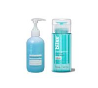 Bliss Fab Foaming Cleanser Clear Genius Toner Serum Pore Purifying Duo for Clear Skin 2 Step Skincare Routine Clean Vegan CrueltyFree