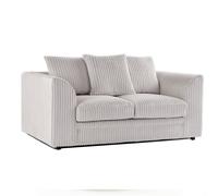 Bliss Furniture Jumbo Cord Scatter Back 2-Seater Sofa in Cream, Cozy Everyday Comfort in Cream | Size: 2 Person Bliss Furniture Cream 2 Person