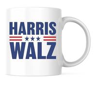 Bliss Monkey Co. Harris Walz 2024 Coffee Mug - Kamala Harris and Tim Walz Waltz '24 Election - 11 Ounce Coffee Cup - Premium Quality Ceramic - HWM007