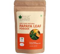 BLISS OF EARTH 100% Pure Papaya Leaf Powder Carica Papaya Helps Digestion & Increases Platelets Anti-Oxidant Skin Rejuvenation 100g