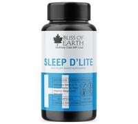 Bliss of Earth Sleep Support Supplement- Herbal & Natural with Bacopa Monnieri, Spikenard & Convolvulus Prostratus - Melatonin-Free Sleep Aid- Restful Night’s Sleep, Relaxation & Calm 60 Veg Capsules