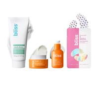 Bliss The Elder Millennial Kit Complete Skincare Essentials Set | Includes Daily Face Cleanser Under Eye Masks Brightening Vitamin C Serum and