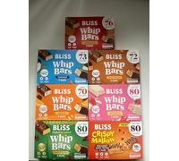 BLiSS Whip Bars *7 flavours to chose from* x2 boxes (10 bars = 10 x 20g) with BRITISH GOODS storage box. Low calorie, Gluten Free, High Fibre, Vegetarian