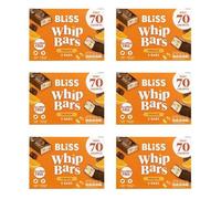 BLiSS Whip Bars x 2 / x 4 / x 6 boxes - 7 Flavours to choose from. Gluten Free, High Fibre, Low fat, Less than 80 calorie snack bar. (x 6 Boxes, Orange)