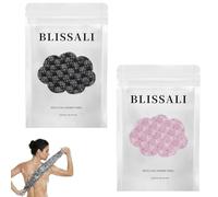 BLISSALI Exfoliating Shower Towel 48", 2-in-1 Advanced Microfiber, Premium Scrub Wash Cloth for Smooth Skin, Quick Drying Durable and Gentle Bathroom for All Types(2pack)