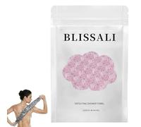 BLISSALI Exfoliating Shower Towel 48", 2-in-1 Advanced Microfiber, Premium Scrub Wash Cloth for Smooth Skin, Quick Drying Durable and Gentle Bathroom for All Types(Pink)