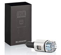 BLISSANY Car Air Freshener Car Air Ionizer Ionized Air - Ideal for Allergy and Smoking (Silver)